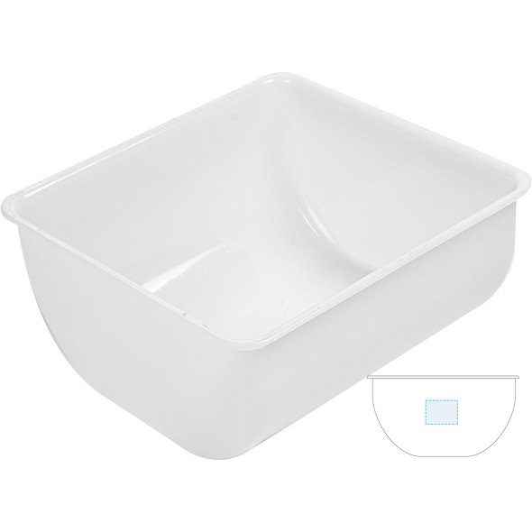 Container 1 Compartment Cocktail White PP